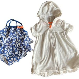 Swimsuit & Coverup size 6m